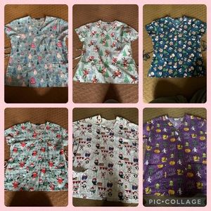6 Scrub tops